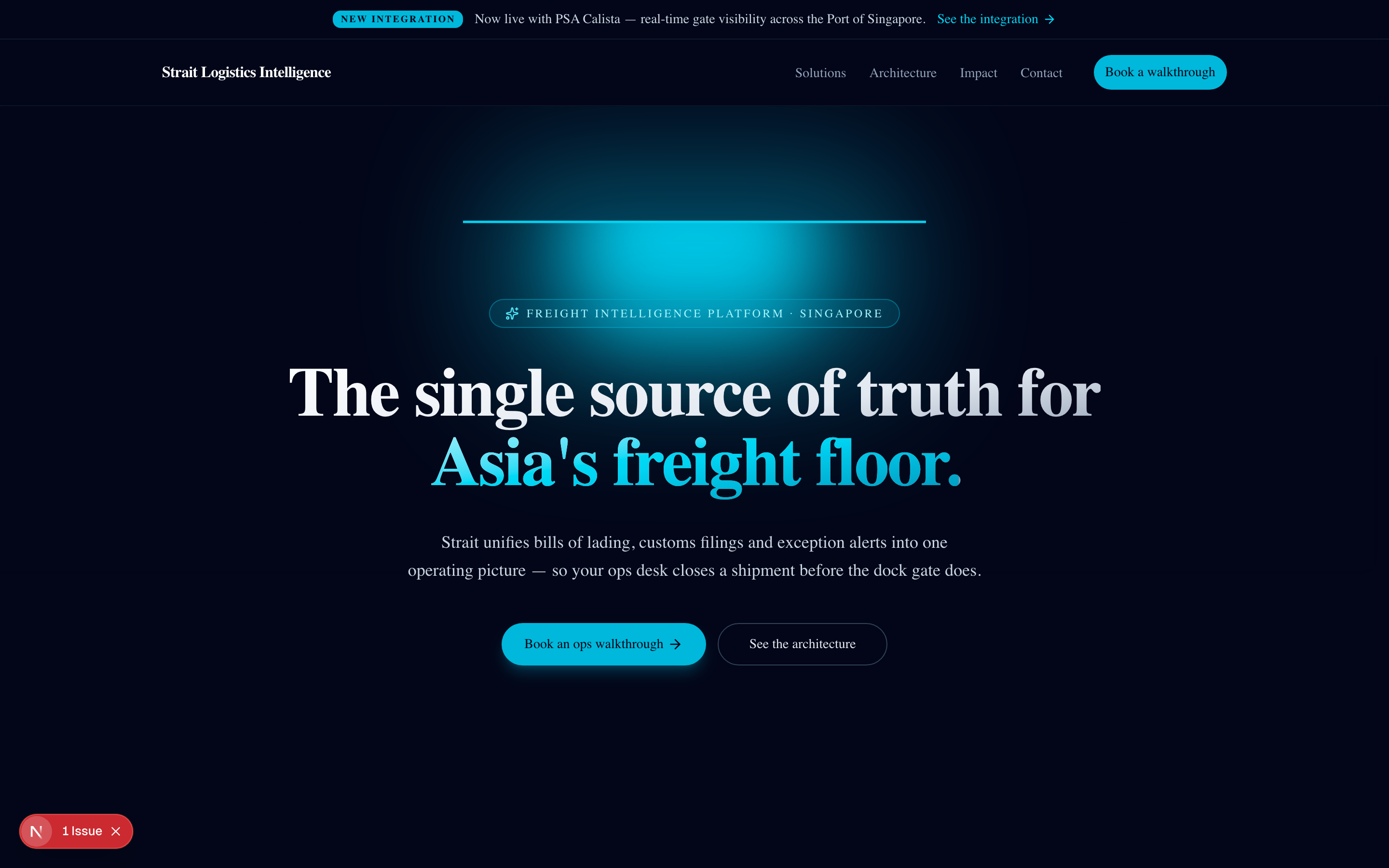 Strait Logistics Intelligence